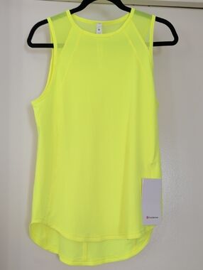 lululemon athletica Neon Yellow Performance Sculpt Tank